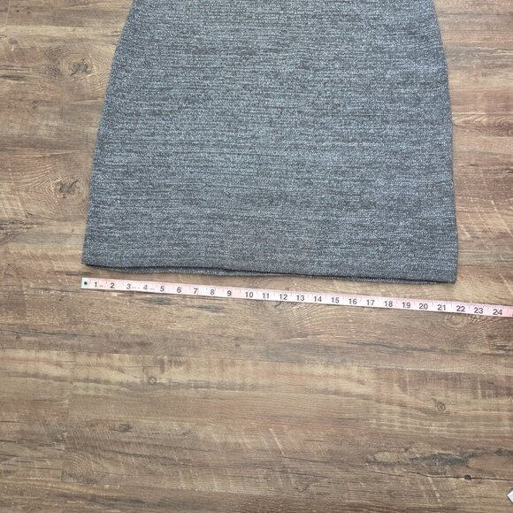 Liz Claiborne Knit Sweater Dress Charcoal Gray With Silver Thread New W/Tags - Picture 10 of 11